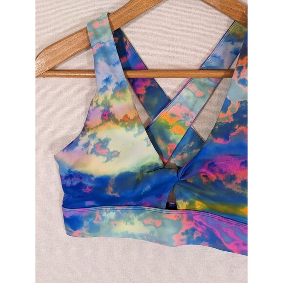 NWT Fabletics Sports Bra Oasis Twist Tie Dye Activewear Women's Size Medium - Picture 3 of 8
